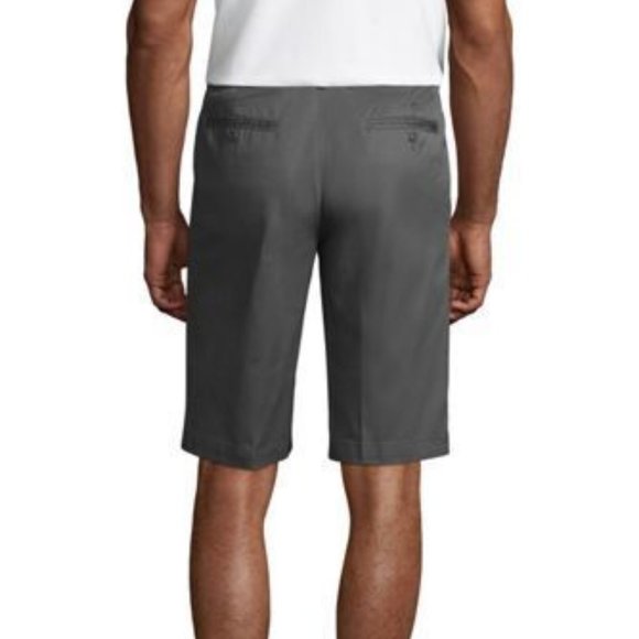 NWT LANDS' END MEN'S PLAIN FRONT WRINKLE RESISTANT BLEND CHINO SHORTS KHAKI 29 - Picture 3 of 9